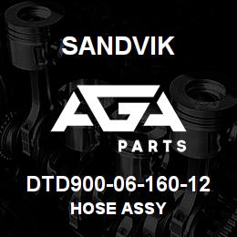 DTD900-06-160-12 Sandvik HOSE ASSY | AGA Parts