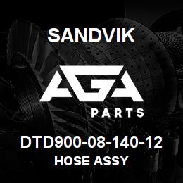 DTD900-08-140-12 Sandvik HOSE ASSY | AGA Parts