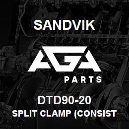 DTD90-20 Sandvik SPLIT CLAMP (CONSISTS OF 2 HALVES) | AGA Parts