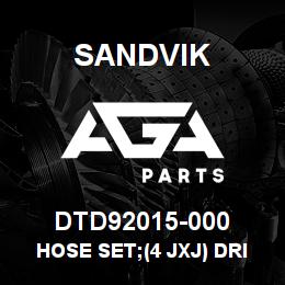 DTD92015-000 Sandvik HOSE SET;(4 JXJ) DRILLHEAD | AGA Parts