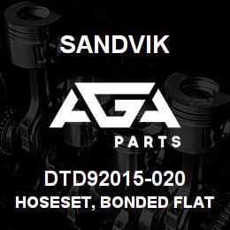 DTD92015-020 Sandvik HOSESET, BONDED FLAT, 1550 DRILLHE | AGA Parts
