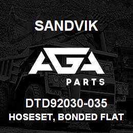 DTD92030-035 Sandvik HOSESET, BONDED FLAT, 1850 DRILLHE | AGA Parts