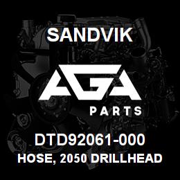 DTD92061-000 Sandvik HOSE, 2050 DRILLHEAD050S/F | AGA Parts