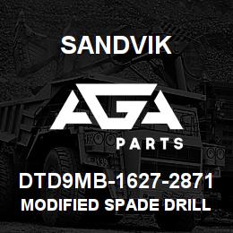 DTD9MB-1627-2871 Sandvik MODIFIED SPADE DRILL BIT | AGA Parts