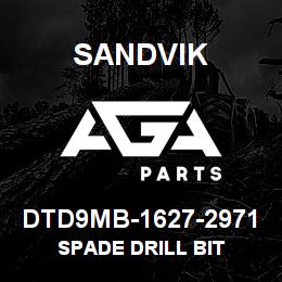 DTD9MB-1627-2971 Sandvik SPADE DRILL BIT | AGA Parts