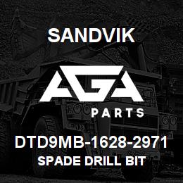 DTD9MB-1628-2971 Sandvik SPADE DRILL BIT | AGA Parts