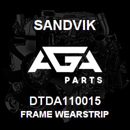 DTDA110015 Sandvik FRAME WEARSTRIP | AGA Parts