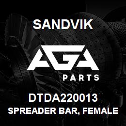 DTDA220013 Sandvik SPREADER BAR, FEMALE END | AGA Parts