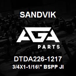 DTDA226-1217 Sandvik 3/4X1-1/16" BSPP JIC F. | AGA Parts
