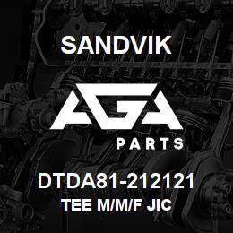 DTDA81-212121 Sandvik TEE M/M/F JIC | AGA Parts