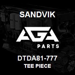 DTDA81-777 Sandvik TEE PIECE | AGA Parts