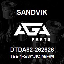 DTDA82-262626 Sandvik TEE 1-5/8"JIC M/F/M | AGA Parts