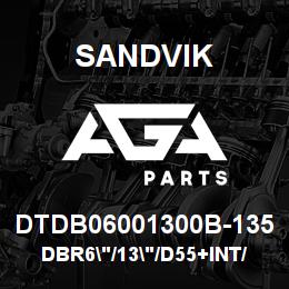DTDB06001300B-135 Sandvik DBR6"/13"/D55+INT/SLEEVE | AGA Parts