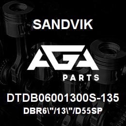 DTDB06001300S-135 Sandvik DBR6"/13"/D55SP | AGA Parts