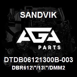 DTDB06121300B-003 Sandvik DBR612"/13"/DMM2 | AGA Parts