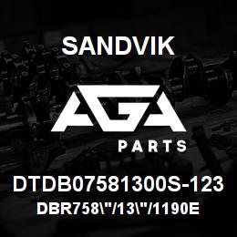 DTDB07581300S-123 Sandvik DBR758"/13"/1190E | AGA Parts