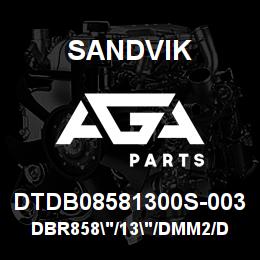 DTDB08581300S-003 Sandvik DBR858"/13"/DMM2/DMM3/DMH100 | AGA Parts