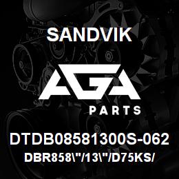 DTDB08581300S-062 Sandvik DBR858"/13"/D75KS/DR460 | AGA Parts