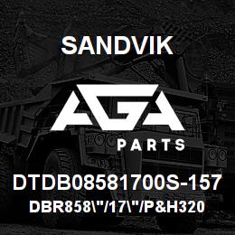 DTDB08581700S-157 Sandvik DBR858"/17"/P&H320XP | AGA Parts
