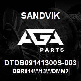 DTDB09141300S-003 Sandvik DBR914"/13"/DMM2 | AGA Parts
