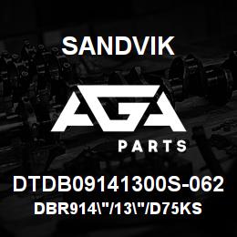 DTDB09141300S-062 Sandvik DBR914"/13"/D75KS | AGA Parts