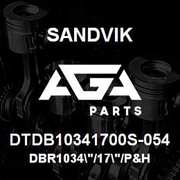 DTDB10341700S-054 Sandvik DBR1034"/17"/P&H | AGA Parts