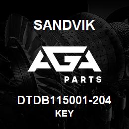 DTDB115001-204 Sandvik KEY | AGA Parts