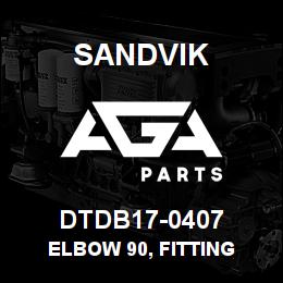 DTDB17-0407 Sandvik ELBOW 90, FITTING | AGA Parts