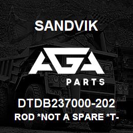 DTDB237000-202 Sandvik ROD *NOT A SPARE *T-TEXT | AGA Parts