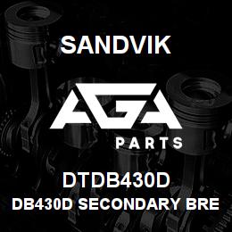 DTDB430D Sandvik DB430D SECONDARY BREAKER | AGA Parts
