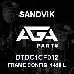 DTDC1CF012 Sandvik FRAME CONFIG. 1450 LH OUTER/RH INNER | AGA Parts