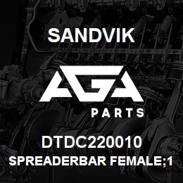 DTDC220010 Sandvik SPREADERBAR FEMALE;1450;EXT CLEVIS | AGA Parts
