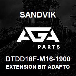 DTDD18F-M16-1900 Sandvik EXTENSION BIT ADAPTOR 1900MM | AGA Parts