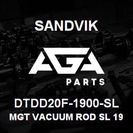 DTDD20F-1900-SL Sandvik MGT VACUUM ROD SL 1900MM | AGA Parts