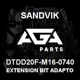 DTDD20F-M16-0740 Sandvik EXTENSION BIT ADAPTOR 740MM | AGA Parts