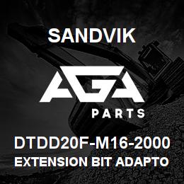 DTDD20F-M16-2000 Sandvik EXTENSION BIT ADAPTOR 2000MM | AGA Parts