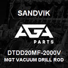 DTDD20MF-2000V Sandvik MGT VACUUM DRILL ROD 2000MM | AGA Parts