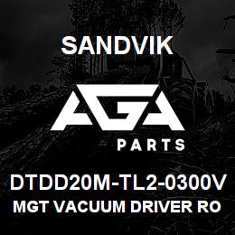 DTDD20M-TL2-0300V Sandvik MGT VACUUM DRIVER ROD TL2 300MM | AGA Parts