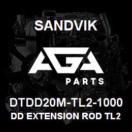 DTDD20M-TL2-1000 Sandvik DD EXTENSION ROD TL2 1000MM | AGA Parts