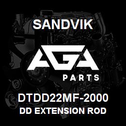 DTDD22MF-2000 Sandvik DD EXTENSION ROD | AGA Parts