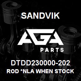 DTDD230000-202 Sandvik ROD *NLA WHEN STOCK RUNS OUT | AGA Parts