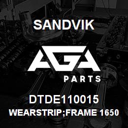 DTDE110015 Sandvik WEARSTRIP;FRAME 1650 | AGA Parts