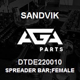 DTDE220010 Sandvik SPREADER BAR;FEMALE END;1650 | AGA Parts