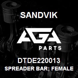 DTDE220013 Sandvik SPREADER BAR; FEMALE END; SPROCKET | AGA Parts