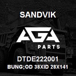 DTDE222001 Sandvik BUNG;OD 38XID 28X141MM LG | AGA Parts