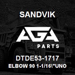 DTDE53-1717 Sandvik ELBOW 90 1-1/16"UNO X 1-1/16"JIC | AGA Parts