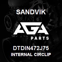 DTDIN472J75 Sandvik INTERNAL CIRCLIP | AGA Parts