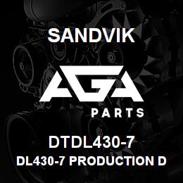 DTDL430-7 Sandvik DL430-7 PRODUCTION DRILL | AGA Parts