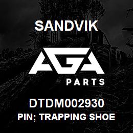DTDM002930 Sandvik PIN; TRAPPING SHOE | AGA Parts