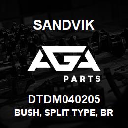 DTDM040205 Sandvik BUSH, SPLIT TYPE, BRONZE CORED | AGA Parts